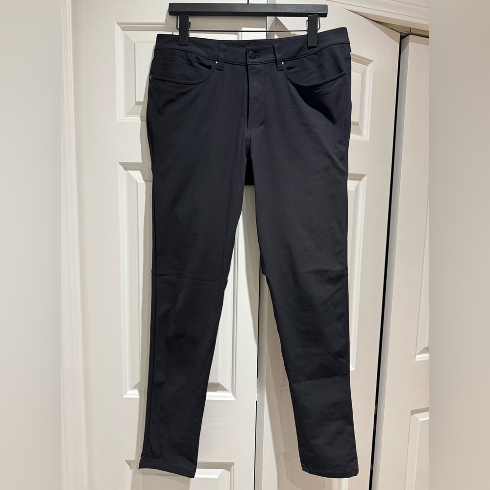 lululemon Men’s ABC Black Slim Fit 5 Pocket Pant 30L Warpstreme